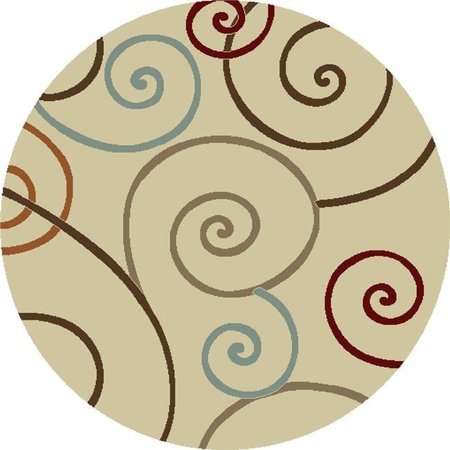 CONCORD GLOBAL TRADING Concord Global 97720 5 ft. 3 in. Chester Scroll - Round; Ivory 97720